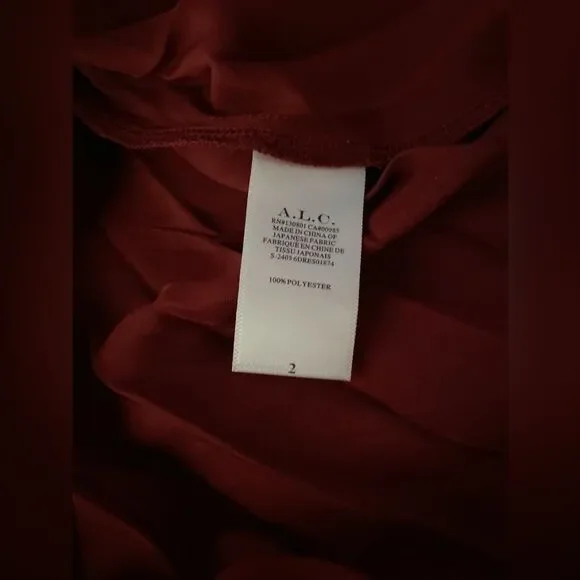 A.L.C. Strapless Pleated Dress size 2